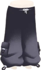 ワイドカーゴパンツ・ブラックの画像