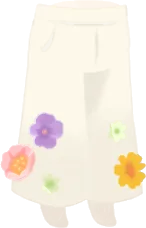 ボタニカルアイボリーワイドバンツの画像