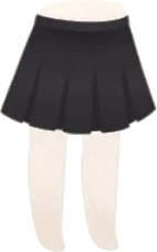 清楚な黒色ブリーツスカートの画像