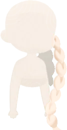 きらめくサイド三つ編みの画像