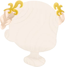 ゆる編み込みと髪飾りの画像