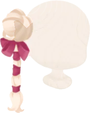 華やかなリボンお団子エクステの画像