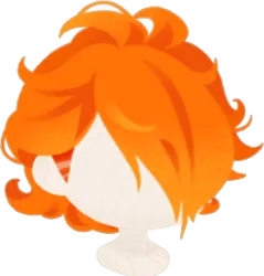 外ハネ目隠れヘアの画像