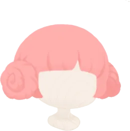 野苺ピンクロールヘアの画像