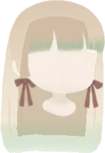 ブラウンリボンロングヘアの画像