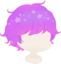 やんちゃなパープルキノコヘアの画像