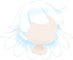 白い花びらの髪の画像