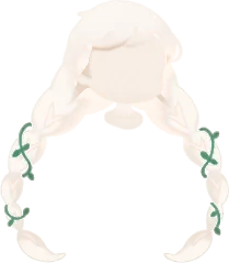 ツタが編み込まれた三つ編みの画像
