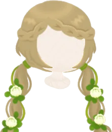 庭小人の編み込みヘアの画像