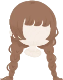 深い森のブラウンおさげの画像