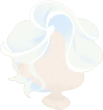トップボリュームホワイトヘアの画像