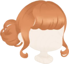 絵描きの女の子のまとめ髪の画像