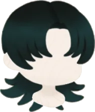 センターパートヘアの画像