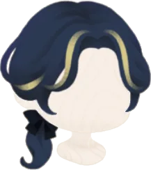 シンメトリーな黒のキングヘアの画像