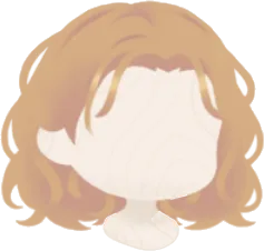 センターパートウェーブヘアの画像