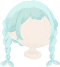 みつ編みふた葉ヘアの画像