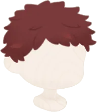 深紅色のショートヘアの画像