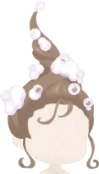 泡付きトルネード風ヘアの画像