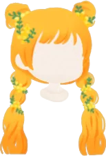ミモザお団子ヘアの画像