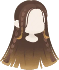 三つ編みアクセントロングの画像
