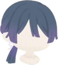 藤色グラデの結い髪の画像