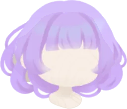 紫陽花カラーのふんわりボブの画像