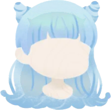 バブルライトブルーヘアの画像
