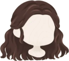 ダークブラウンのウェーブヘアの画像