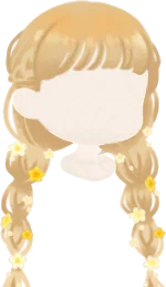フラワーアレンジ三つ編みヘアの画像