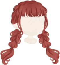裏編みツインヘアの画像