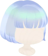 光に染まったボブヘアの画像
