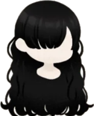 黒髪のふわふわロングウェーブの画像