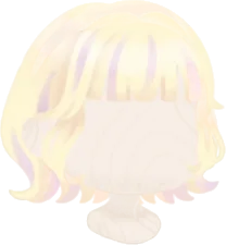 少女のポイントメッシュボブの画像