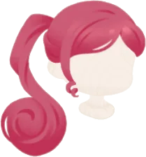ダークピンクのサイドテールの画像
