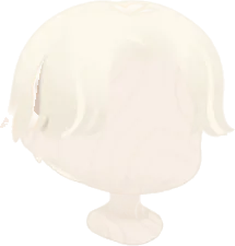 目元まで垂れた白髪の画像