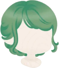 深緑のゆるアップヘアの画像