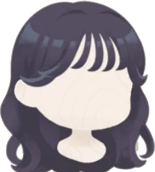 艶やかな黒髪セミロングの画像