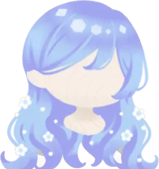 花咲く空色ロングヘアの画像