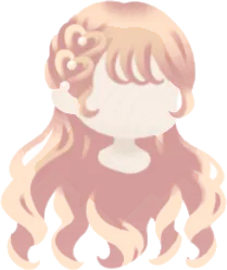 ハートの編み込みロングヘアの画像