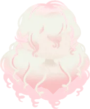 ふわふわの白い髪の画像