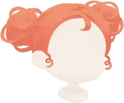 カントリードールのお団子ヘアの画像