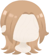 センター分けミルクティーヘアの画像