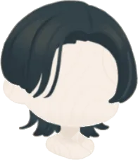 センターショートウルフヘアの画像