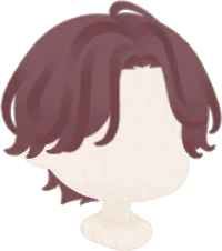 外はねセンターパートヘアの画像
