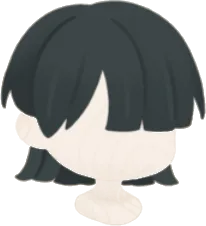 目隠れブラックショートヘアの画像
