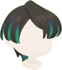 グリーンメッシュショートヘアの画像