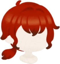 焔染めのカールヘアの画像