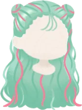 キャンディーカラーメッシュヘアの画像