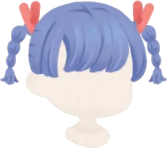 ブルークロスピンヘアの画像