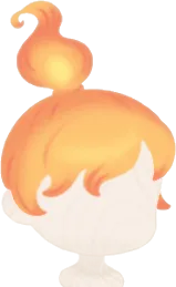 灯す炎のようなアップヘアの画像